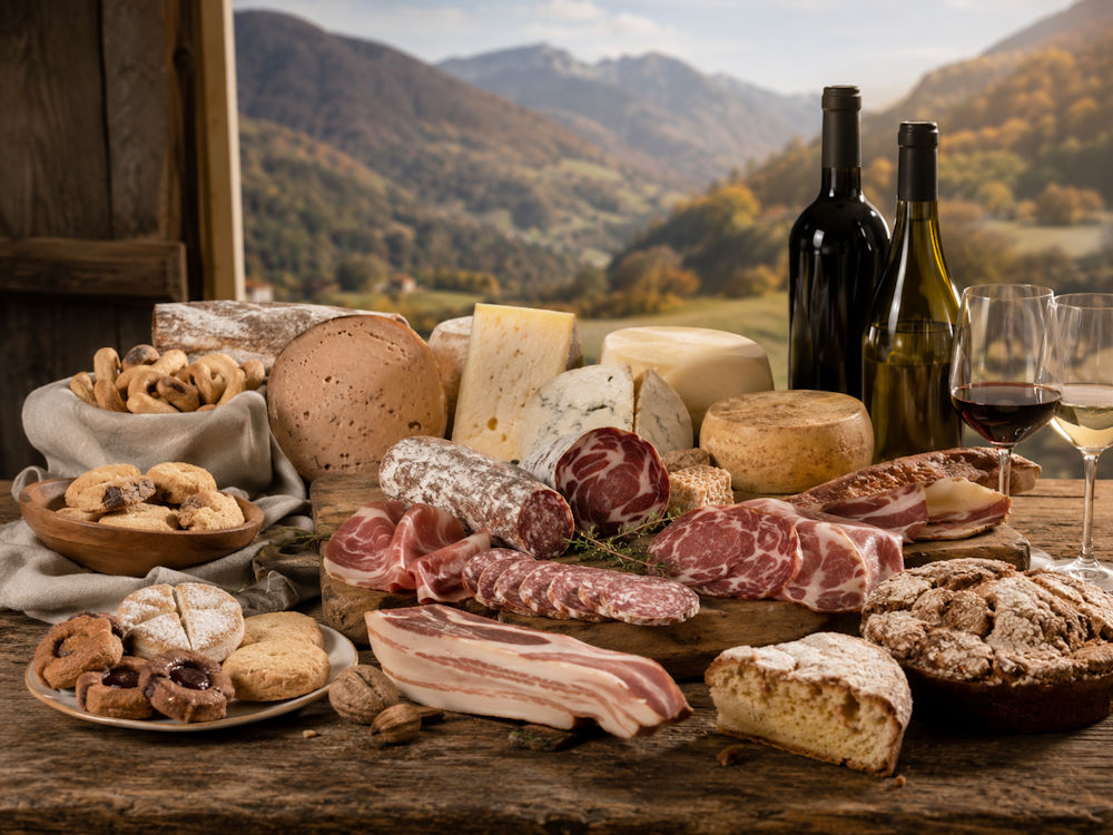 Tavola con sapori di montagna